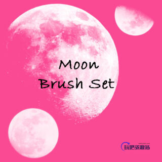 真实月球、月亮图像PS笔刷下载-玩吧资源站