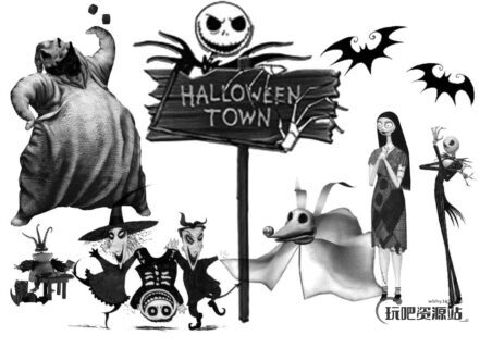 万圣节鬼节装扮PS美图效果笔刷-玩吧资源站
