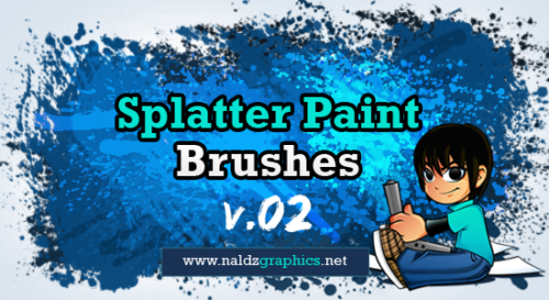 涂鸦飞溅油漆、染料、颜料效果PS笔刷下载-玩吧资源站