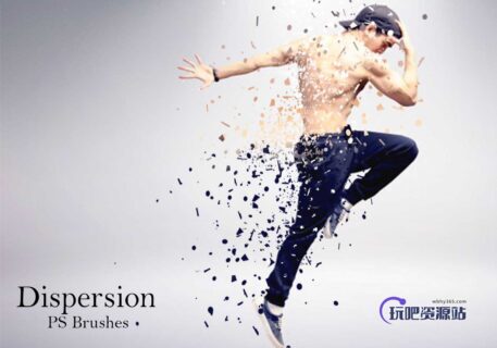 碎片分解纹理方式Photoshop笔刷下载-玩吧资源站