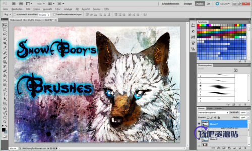 高级插画艺术创作画笔Photoshop笔刷素材下载-玩吧资源站