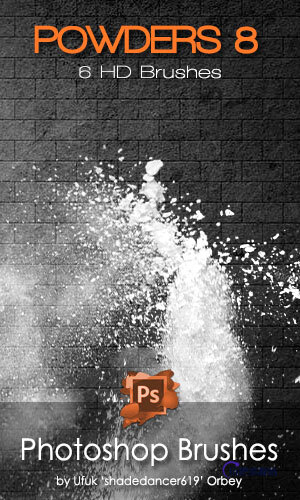 粉末阴影纹理、散开的粉末、挥洒粉末效果PS笔刷下载