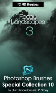 雾霾、大雾、云雾、起雾天气效果PS笔刷素材-玩吧资源站