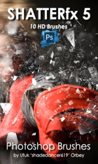 碎片化、玻璃碎片纹理PS笔刷-玩吧资源站