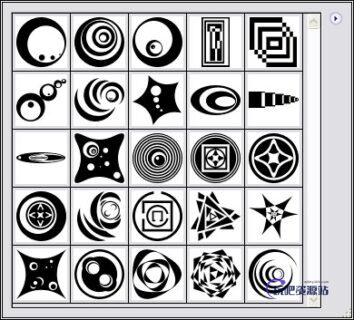 25种自合组合图形Photoshop自定义形状素材 .csh 下载-玩吧资源站
