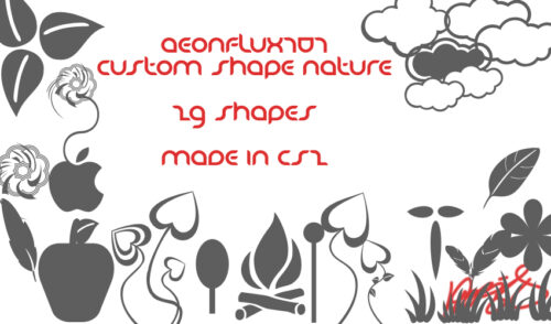 自然云朵、植物花纹图案Photoshop自定义形状素材 .csh 下载-玩吧资源站