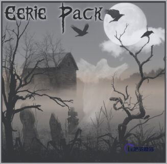 墓地环境景物、蓝天白云等PS笔刷下载-玩吧资源站