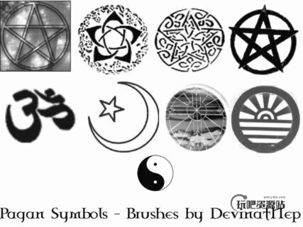 神秘异教徒符号PS笔刷下载-玩吧资源站