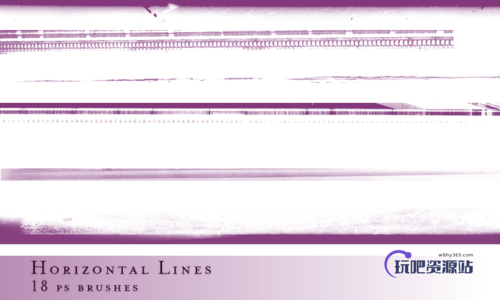 垃圾破旧纹理边缘条纹PS笔刷下载-玩吧资源站