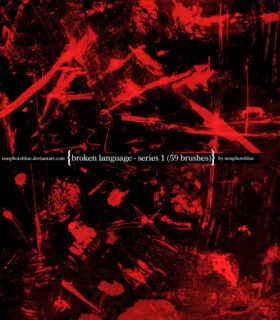 肮脏的污渍、血迹、涂抹液体效果PS笔刷下载-玩吧资源站