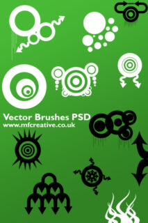 15种奇异同心圆符号PS笔刷素材下载（PSD文件素材）-玩吧资源站