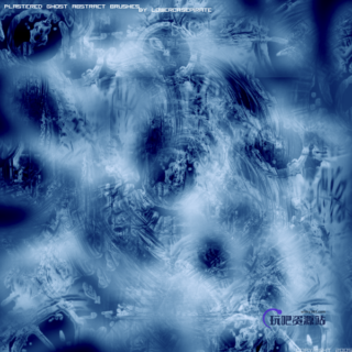 恐怖幽灵效果图案Photoshop笔刷下载-玩吧资源站