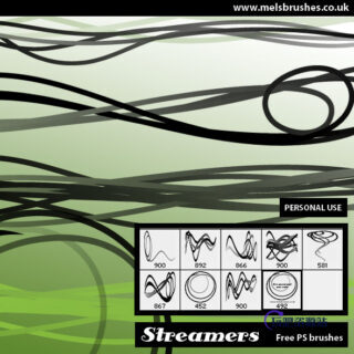 混乱涂鸦线条笔迹图案PS笔刷素材-玩吧资源站