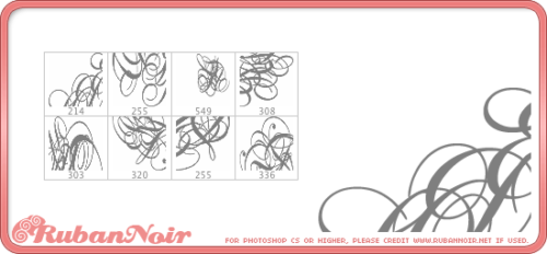 混乱式艺术印花图案PS笔刷素材-玩吧资源站