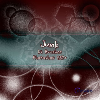 噪点式几何图形效果PS笔刷素材-玩吧资源站