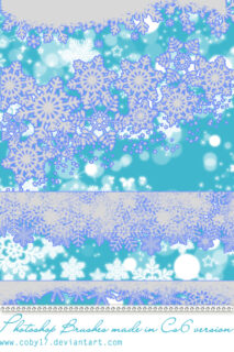 漂亮的雪花、圣诞节印花图案PS笔刷素材-玩吧资源站