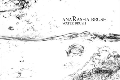 水中泡泡、气泡效果PS笔刷素材下载-玩吧资源站