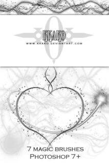 奇异光影线条描绘素材PS笔刷素材-玩吧资源站