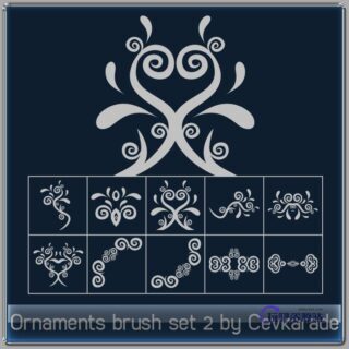 涂鸦式印花图案PS花纹笔刷-玩吧资源站