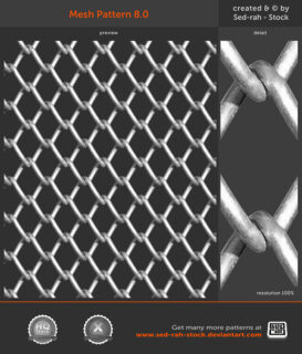 铁丝网、金属网纹理材质背景Photoshop填充图案文件底纹素材 .pat 下载-玩吧资源站
