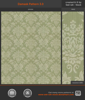 经典复古墙壁印花纹理填充Photoshop底纹素材.pat-玩吧资源站