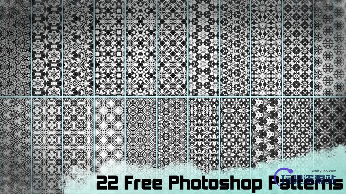 22种经典复古印花图案Photoshop填充图案底纹素材 Patterns 下载