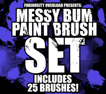 25种水墨、油漆喷溅、滴溅效果Photoshop笔刷素材-玩吧资源站