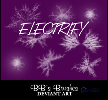 地狱雷光、闪电迸射Photoshop雷电法王造型笔刷-玩吧资源站