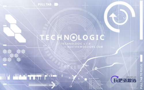 前沿科技装饰元素、信息化蜂窝图形PS笔刷下载-玩吧资源站