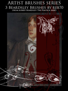 植物鲜花图案、印花饰品Photoshop笔刷素材-玩吧资源站