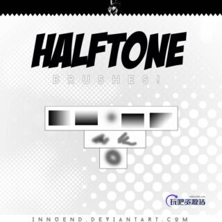 背景圆点效果PS笔刷素材-玩吧资源站