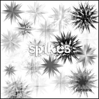 刺状菱形图案PS笔刷下载-玩吧资源站