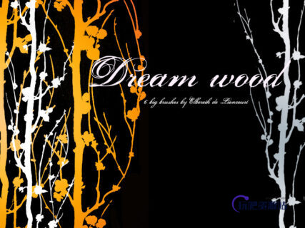 6种树枝花纹图案Photoshop笔刷下载-玩吧资源站