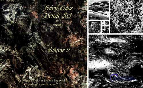 混乱抽象背景纹理图案Photoshop背景笔刷-玩吧资源站