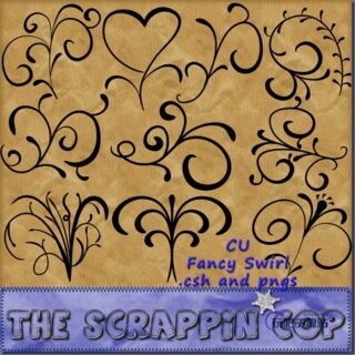 奇特漩涡花纹图案photoshop自定义形状素材 .csh 下载-玩吧资源站