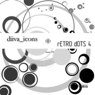 非主流潮流背景同心圆点缀图案Photoshop笔刷下载-玩吧资源站