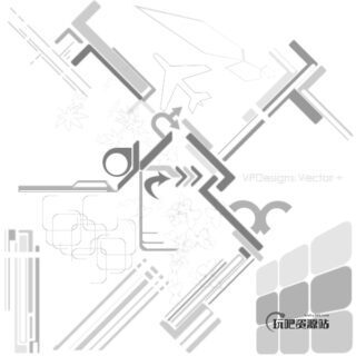 前沿科技效果背景装饰Photoshop笔刷下载-玩吧资源站