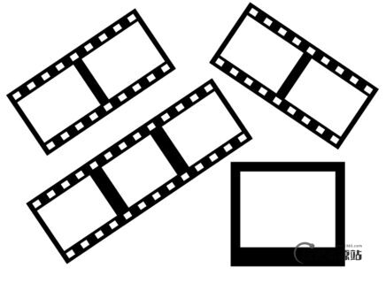 电影胶片、黑白胶卷背景风格Photoshop胶片图形笔刷-玩吧资源站