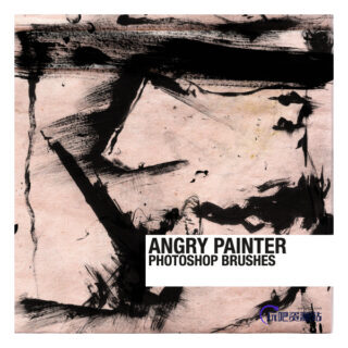 泼洒、涂抹油漆痕迹效果Photoshop笔刷素材下载-玩吧资源站