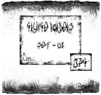 水泥墙面边框、旧的纸张痕迹边界PS笔刷素材下载（JPG图片格式）-玩吧资源站