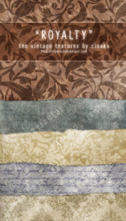 怀旧风格的欧式植物印花图案PS背景笔刷素材（JPG图片格式）-玩吧资源站