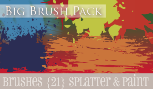 模拟油漆刷子涂抹效果PS笔刷下载-玩吧资源站