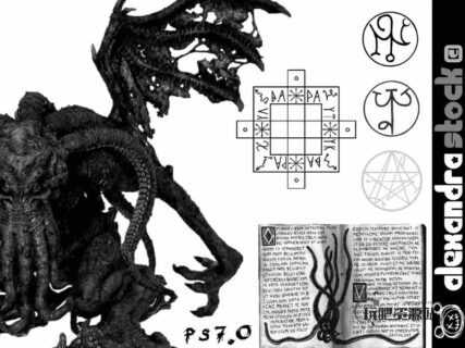 恶魔、魔鬼符文标记PS笔刷素材下载-玩吧资源站