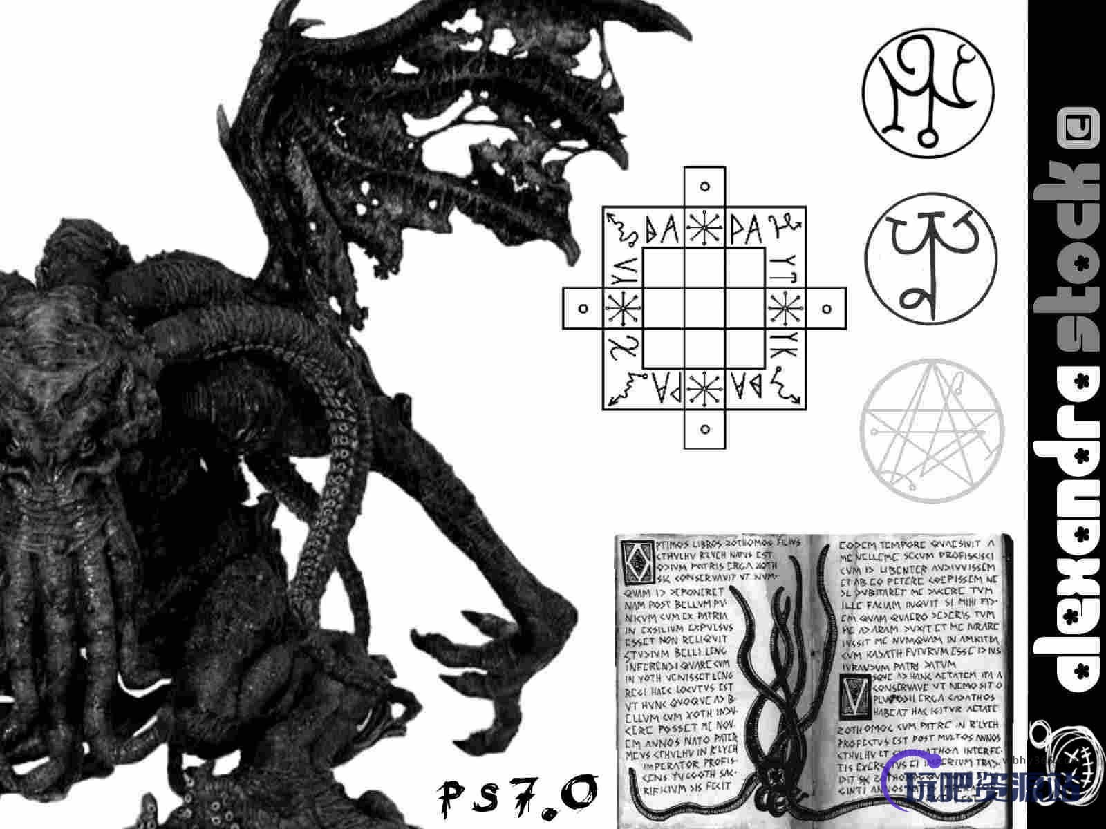 恶魔、魔鬼符文标记PS笔刷素材下载