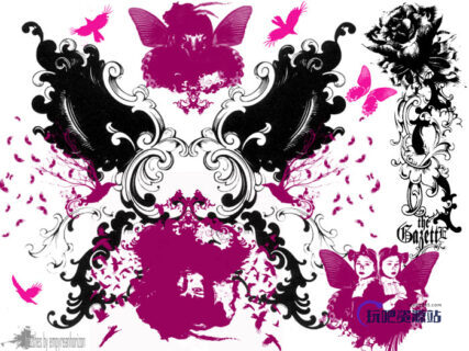 欧式非主流富贵印花图案PS笔刷素材下载-玩吧资源站