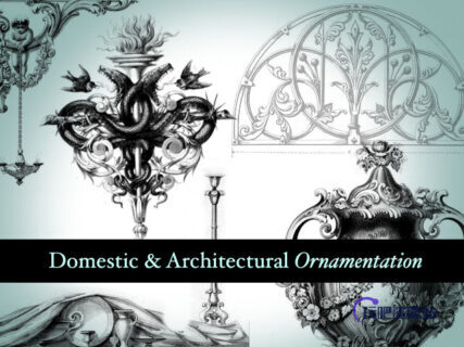 漂亮精美的欧式建筑雕塑、装饰图案PS笔刷下载-玩吧资源站