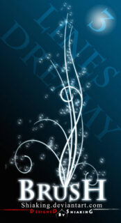 优雅水中的线条印花图案PS笔刷下载-玩吧资源站