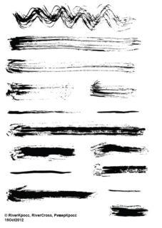 超酷毛笔刷子涂痕Illustrator线条笔刷、Ai画笔-玩吧资源站