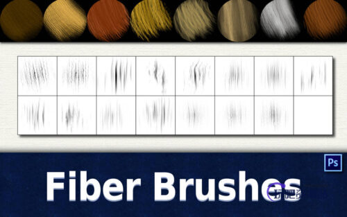 15种纤维纹理效果PS笔刷材质素材下载-玩吧资源站