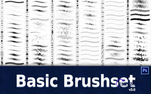 铅笔、素描、水墨、叶子、毛发、纤维、头发、云等基础类PS笔刷素材下载-玩吧资源站